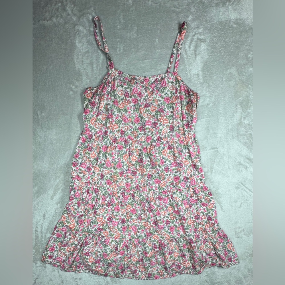Old Navy Pink Floral Spaghetti-Strap Mini Dress - Picture 2 of 16